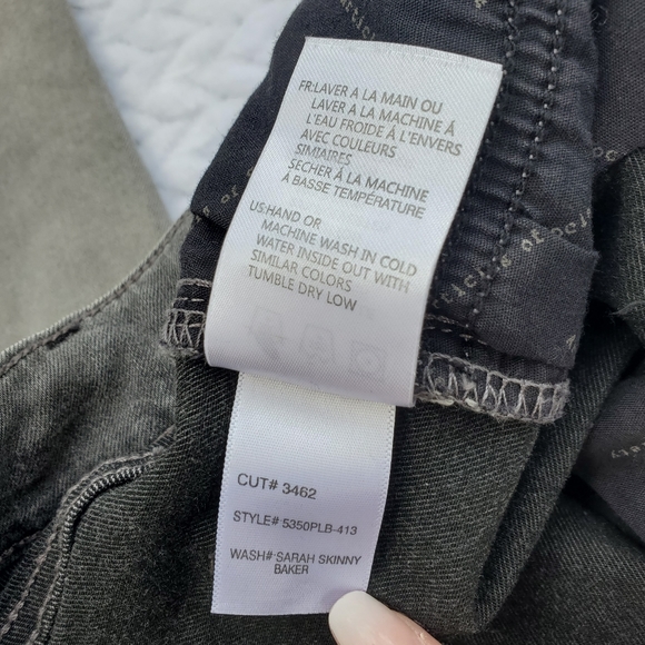 Articles of Society Sarah Skinny Baker Fit Gray Denim Jeans Size 26 - Picture 5 of 9